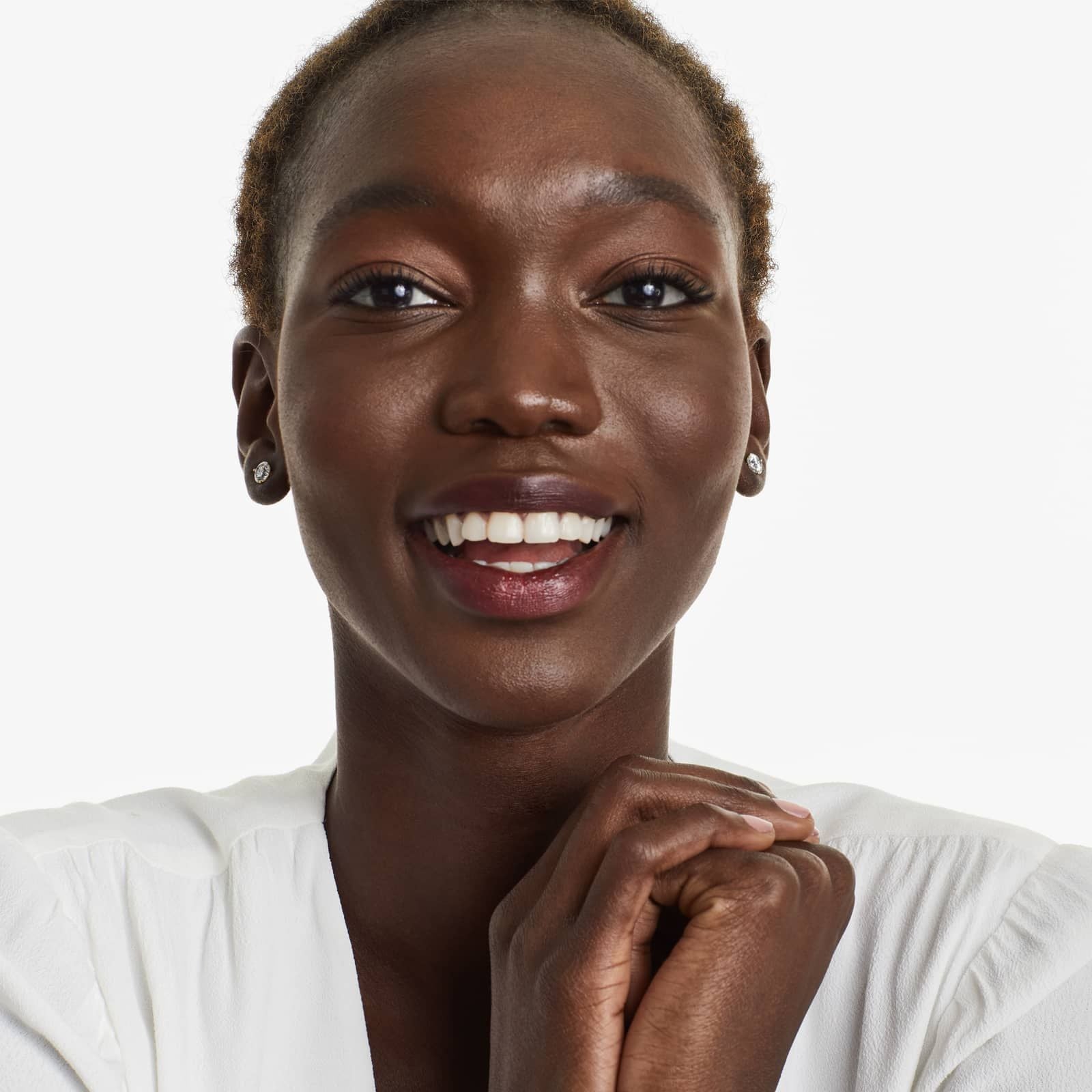 Round Lab Grown Diamond Three Prong Martini Solitaire Stud Earrings, EF Color, VS Clarity, IGI Certified