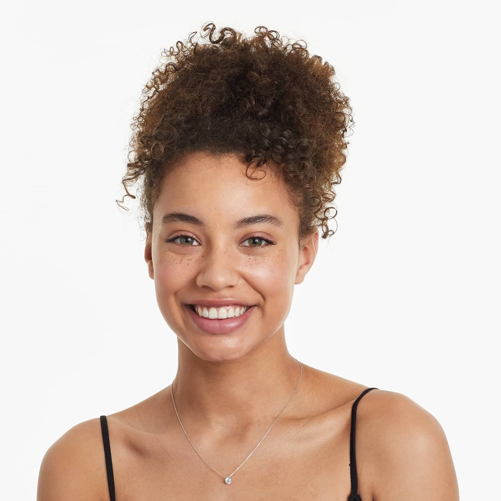 Round Lab Grown Diamond Double Prong Pendant With Chain, EF Color, VS Clarity, IGI Certfied