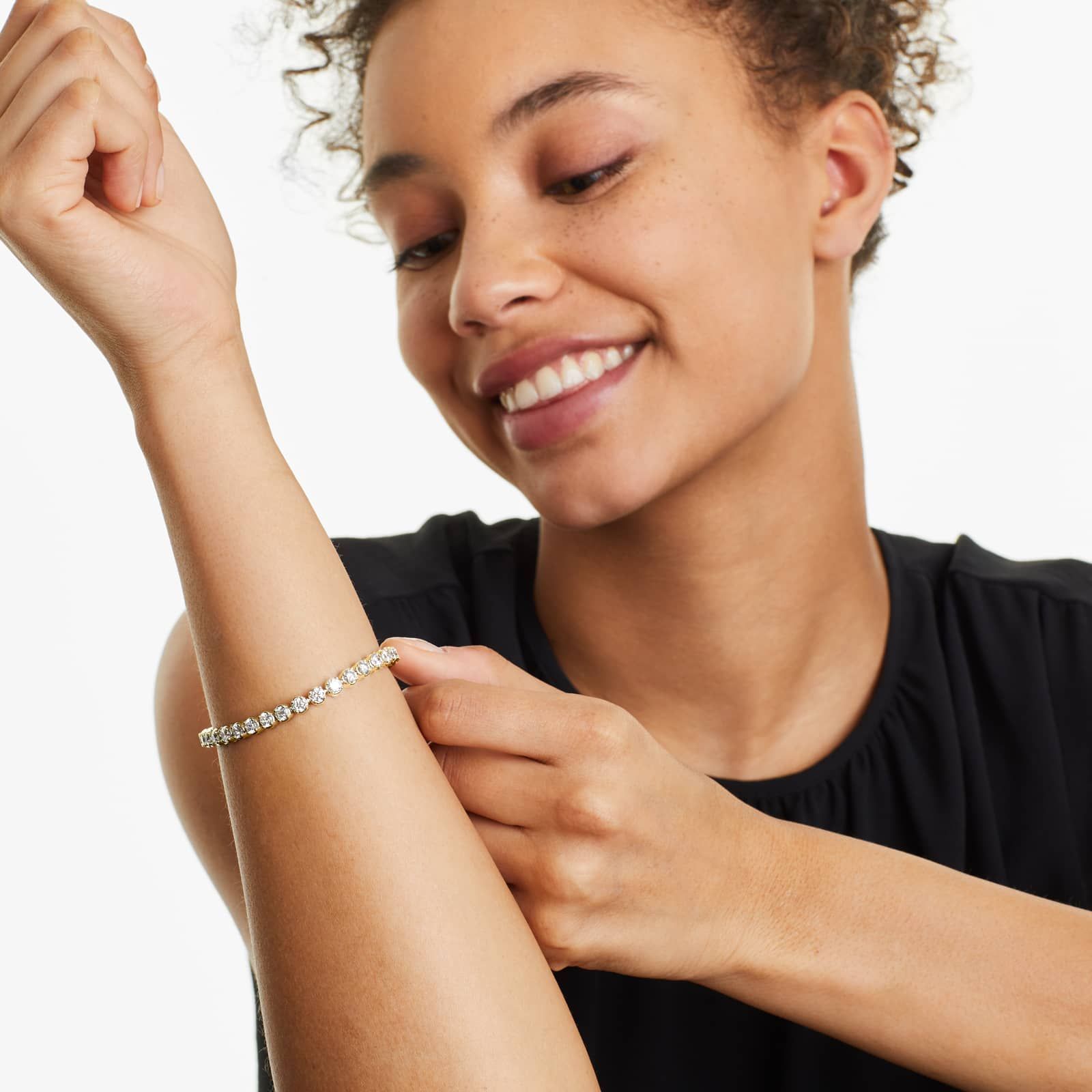 Round Lab grown Diamond Four Prong Tennis Bracelet, EF Color, VS Clarity, IGI Certified