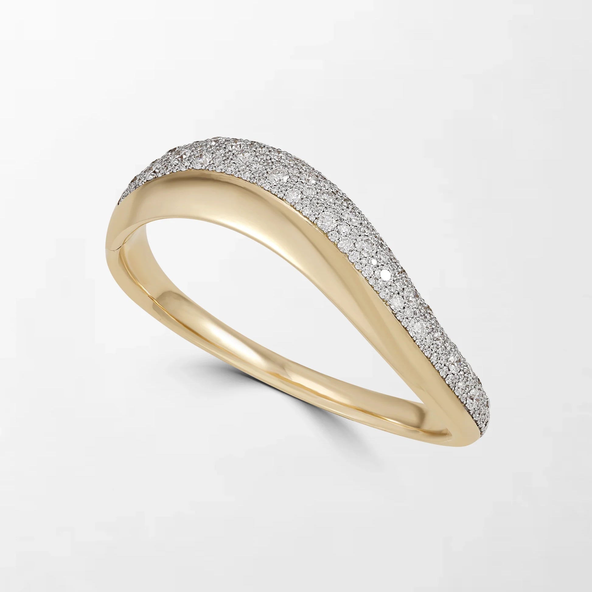 Common :: 6 carat round lab grown diamond bangle bracelet