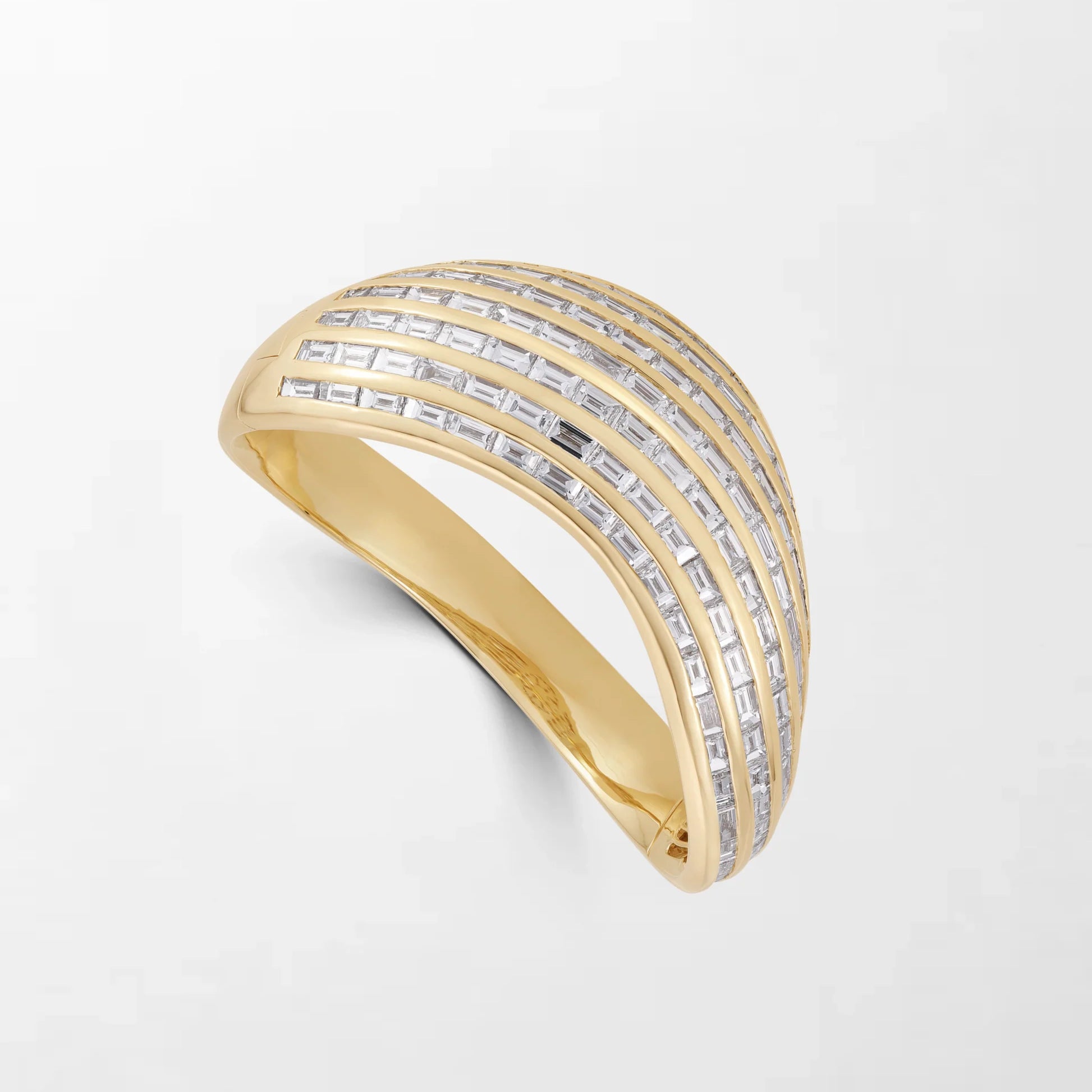 Common :: 19 carat lab grown diamond statement bangle bracelet
