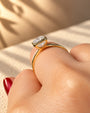 Common :: Emerald and Baguette Lab Grown Diamond Channel Set Engagement Ring
