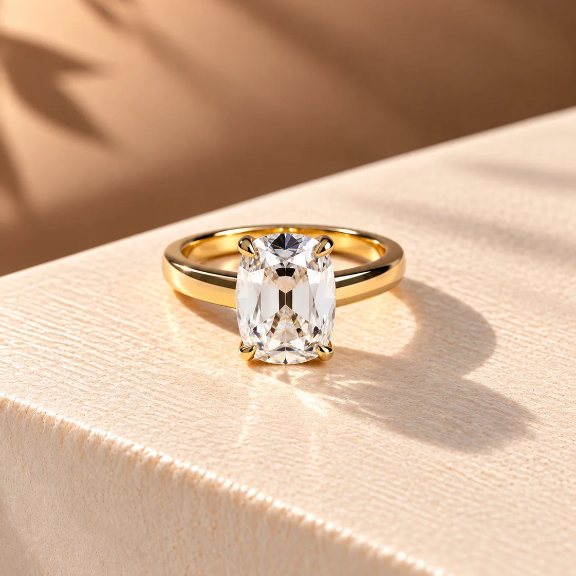 Common :: Unii Jewels 2ct Old Mine Cushion lab grown diamond solitaire engagement ring