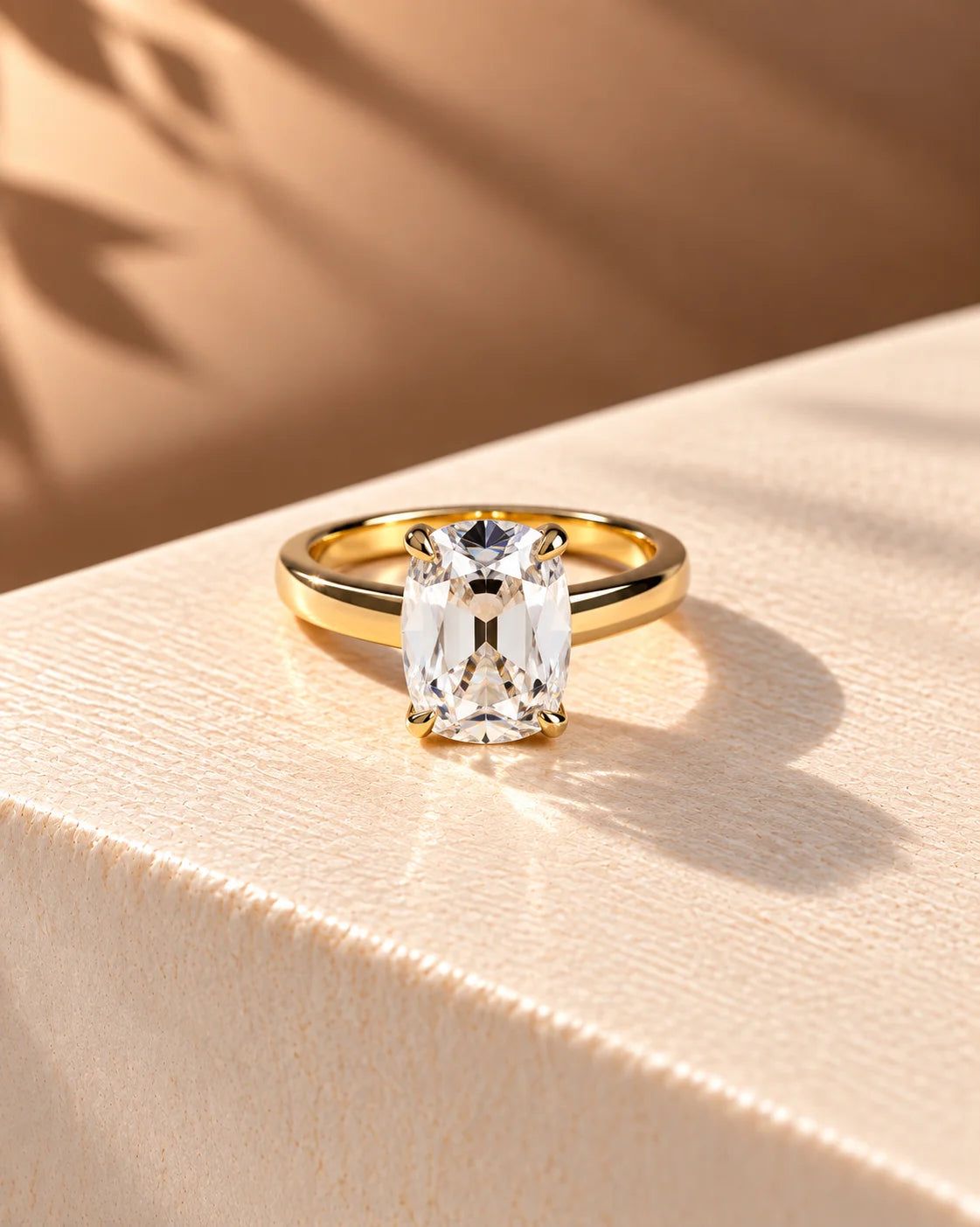 Common :: Unii Jewels 2ct Old Mine Cushion lab grown diamond solitaire engagement ring
