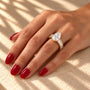 Common :: 4.50TCW Pear engagement ring with 2.50TCW Emerald diamond band