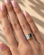 Common :: 2ct Radiant and 1.50ct Green Pear lab grown diamond ring