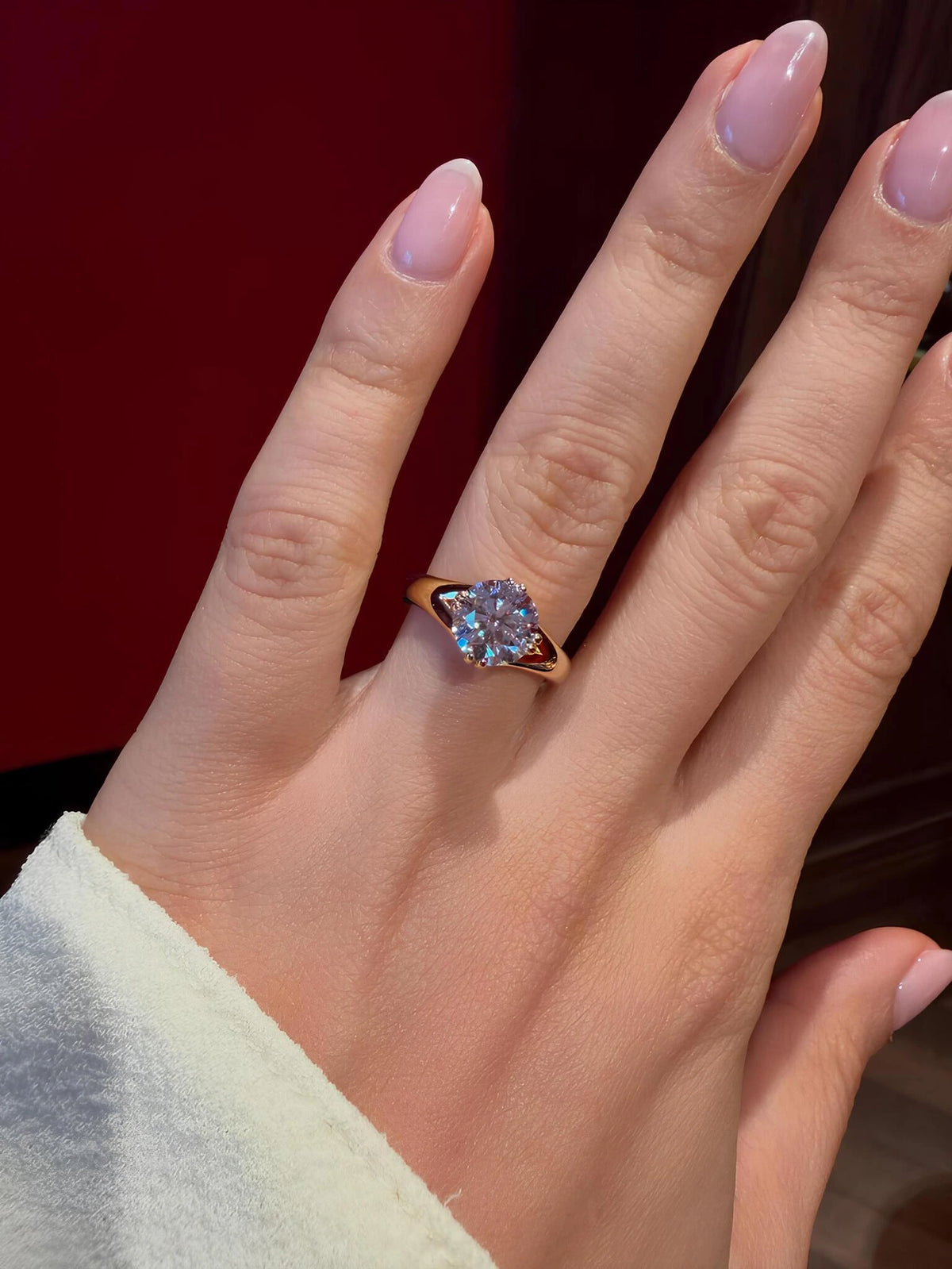 Common :: Unii Jewels 2ct round cut lab grown diamond solitaire engagement ring