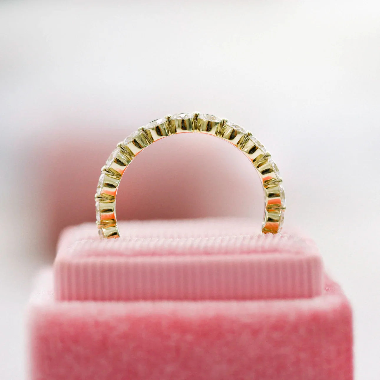 Round Lab Grown Diamond Shared Prong Eternity Band, EF Color, VS Clarity - IGI cerified