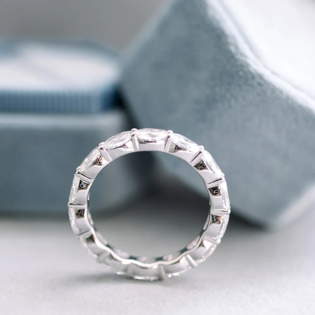 Oval East-West Lab Grown Diamond Eternity Band, EF Color, VS Clarity, IGI Certified