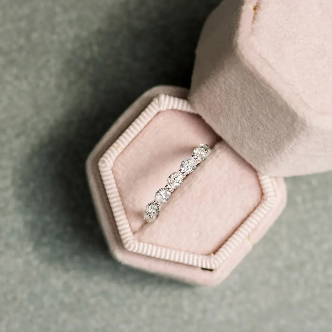 Oval East-West Lab Grown Diamond Eternity Band, EF Color, VS Clarity, IGI Certified