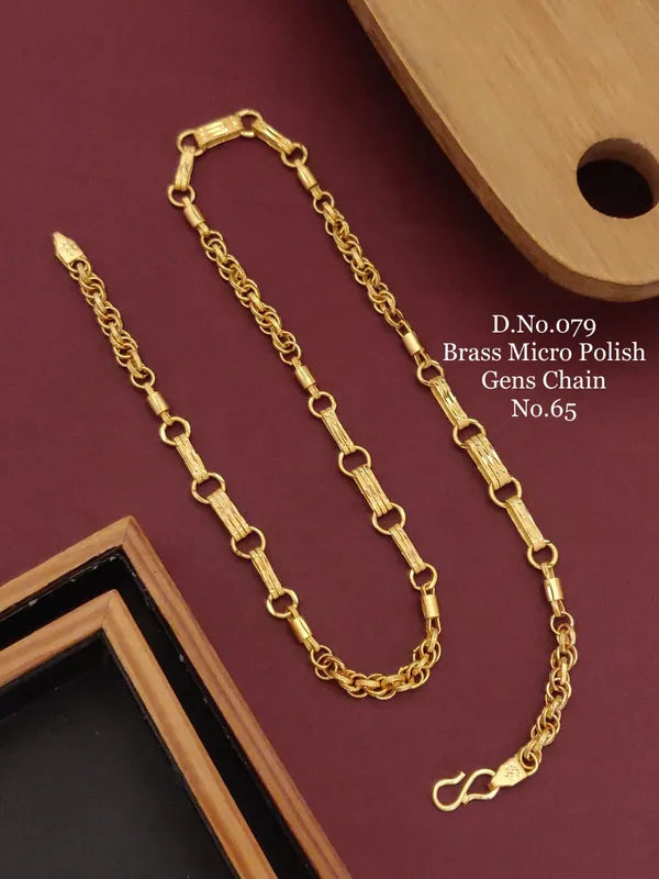 Rajwadi Ring unique link Design Gold Plated Premium Waterproof Chain For Men