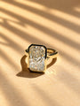 Common :: 3.00CT radiant lab-grown diamond bezel engagement ring by Unii Jewels