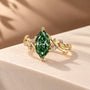 Common :: Unii Jewels 3.00TCW Green Marquise lab grown diamond nature inspired ring