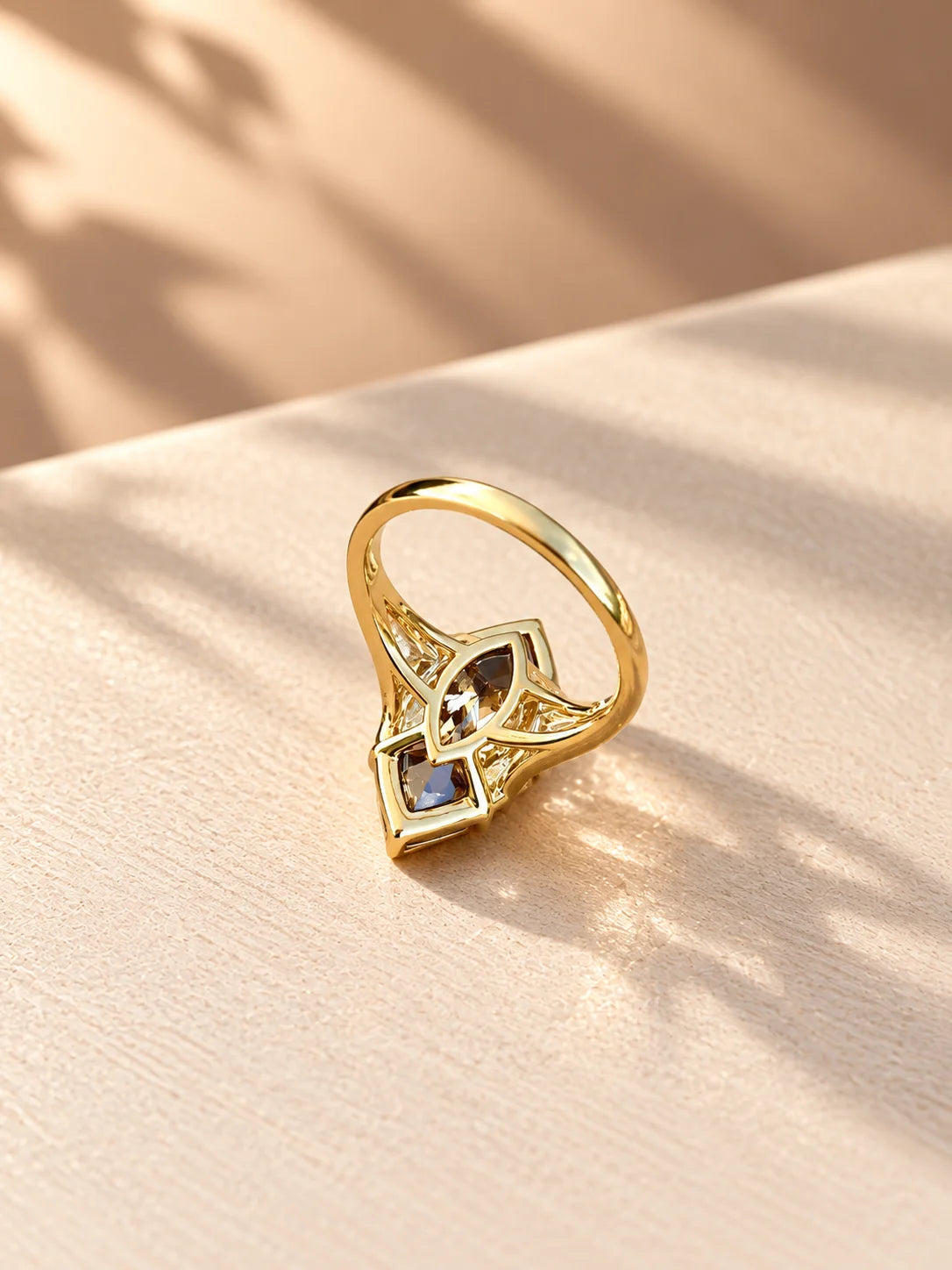 Common :: Statement 3.01ct Yellow Marquise lab grown diamond bridal ring
