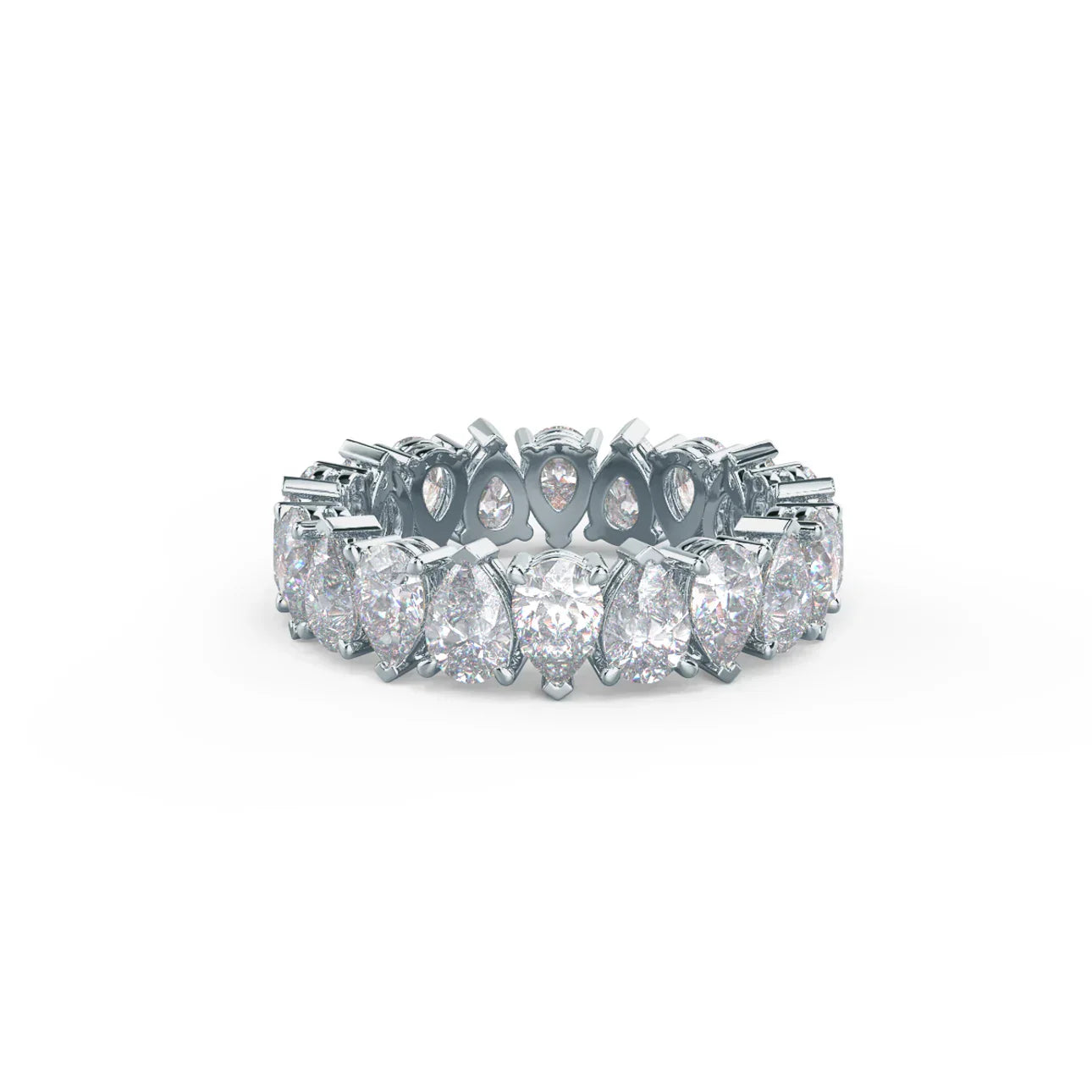 Pear Alternating Eternity Band, EF Color, VS Clarity - IGI Certified Diamond
