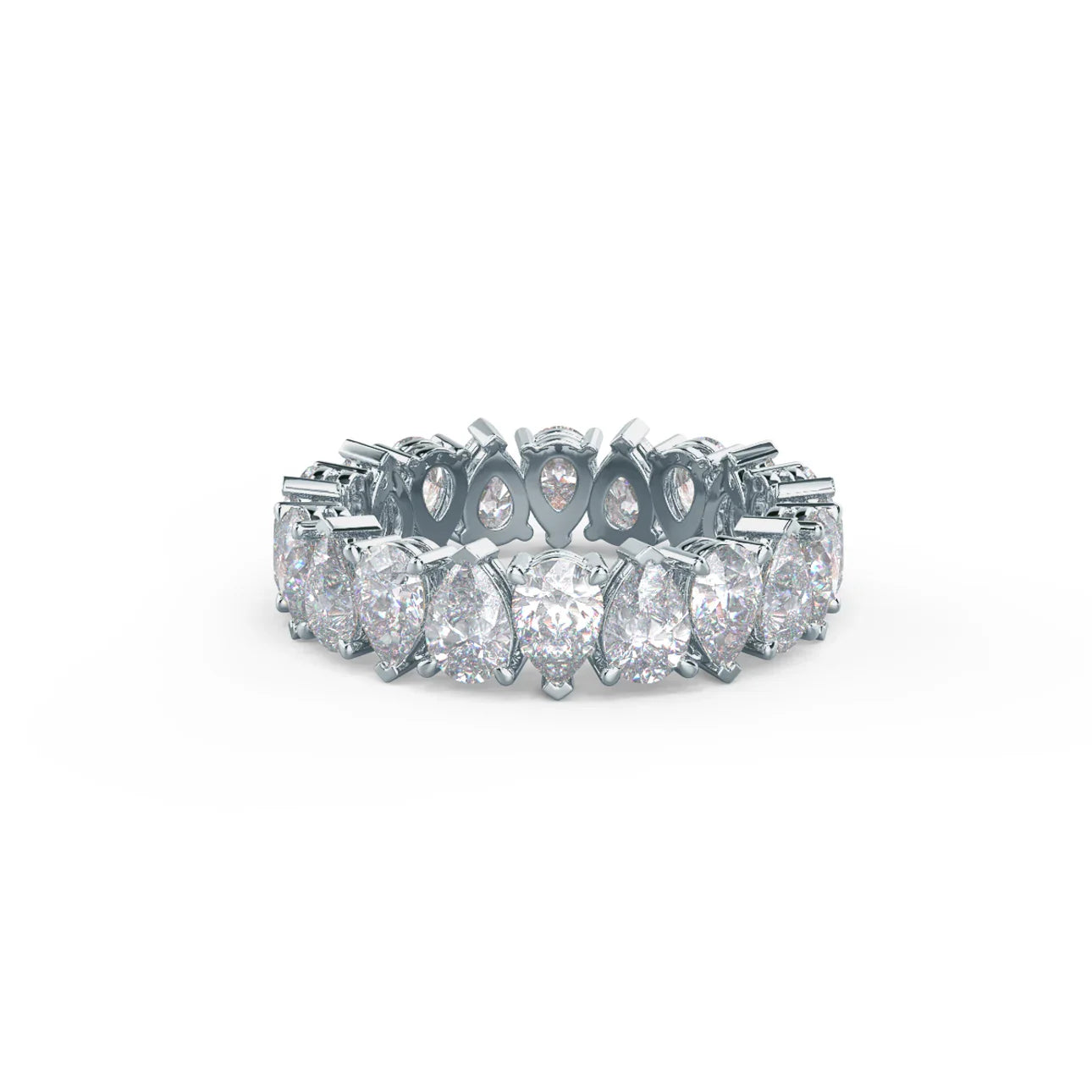 Pear Alternating Eternity Band, EF Color, VS Clarity - IGI Certified Diamond