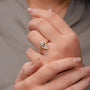 Common :: 3ct lab grown diamond engagement ring with angular Dutch Marquise center