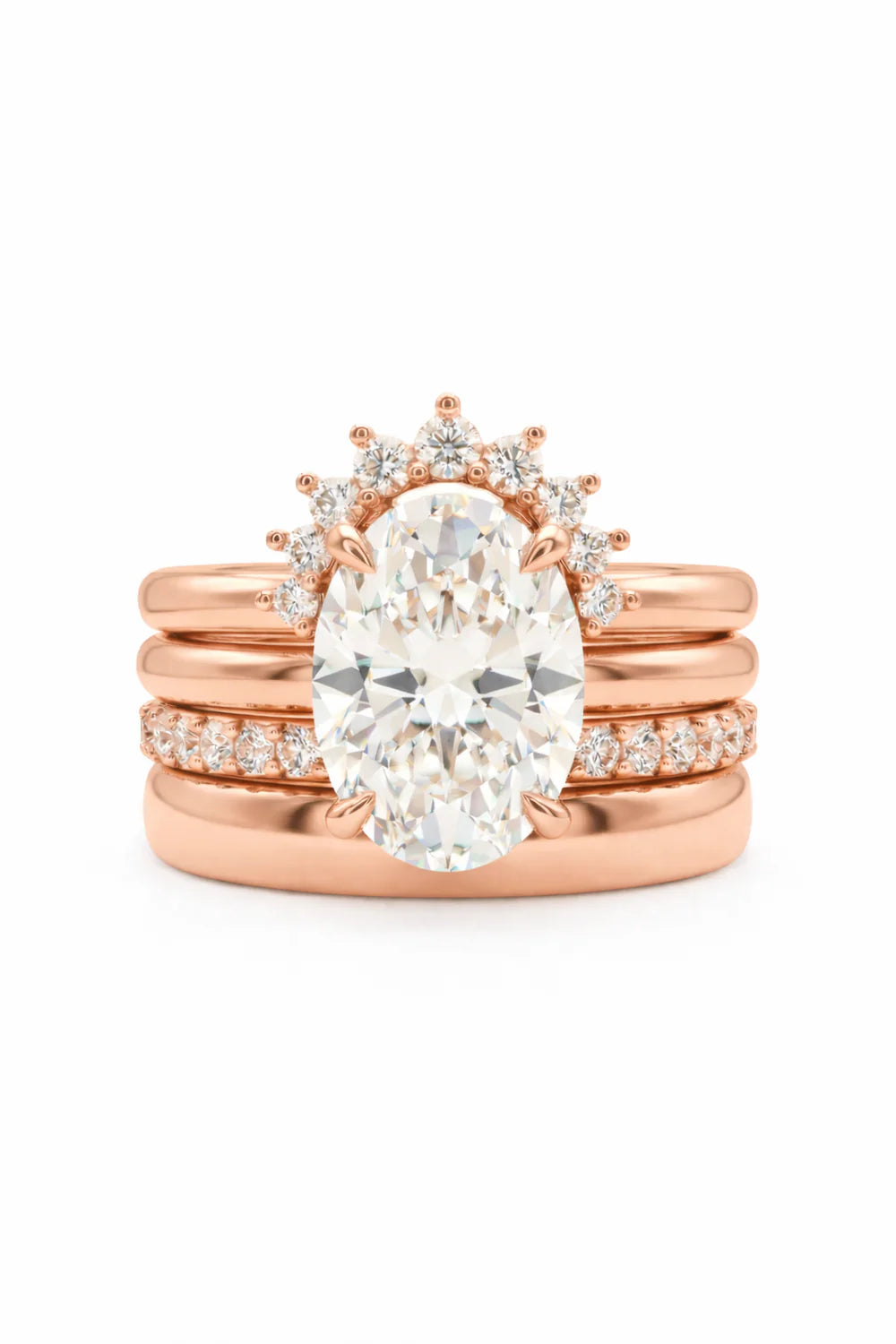 Common :: Handcrafted Versailles diamond ring set designed for modern brides.