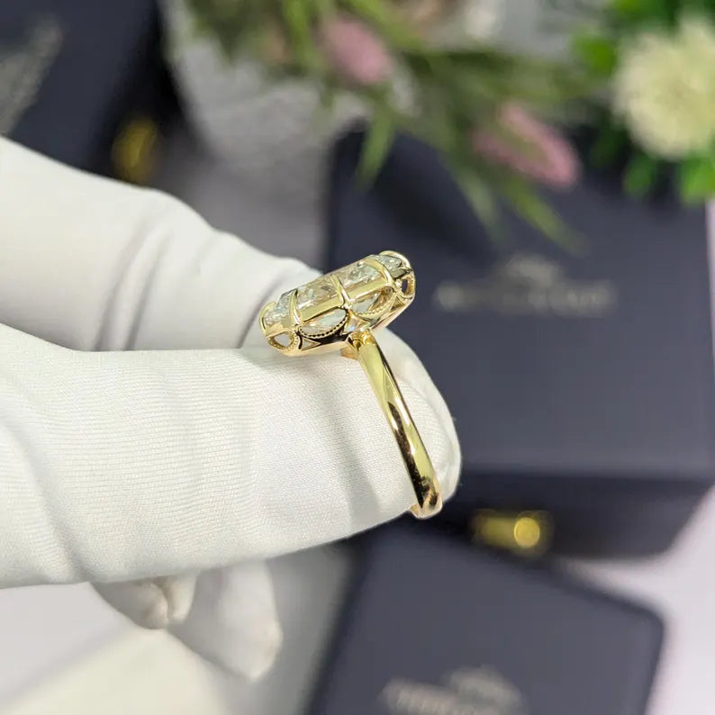 6.30ct Oval Lab Grown Diamond Bezel Engagement Ring | IGI Certified | VVS–VS Clarity