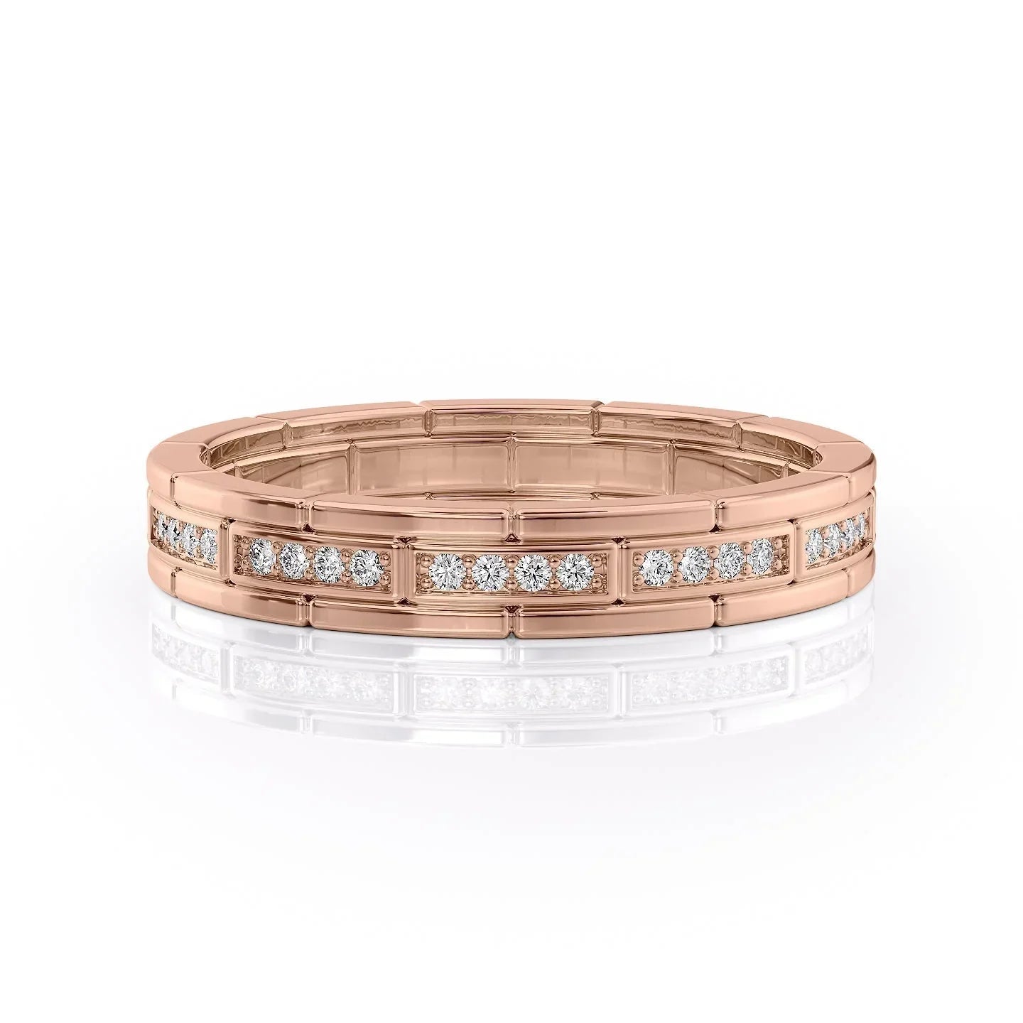 0.25tcw-0.45tcw Round Lab-Grown Diamond Wedding Band | IGI Certified