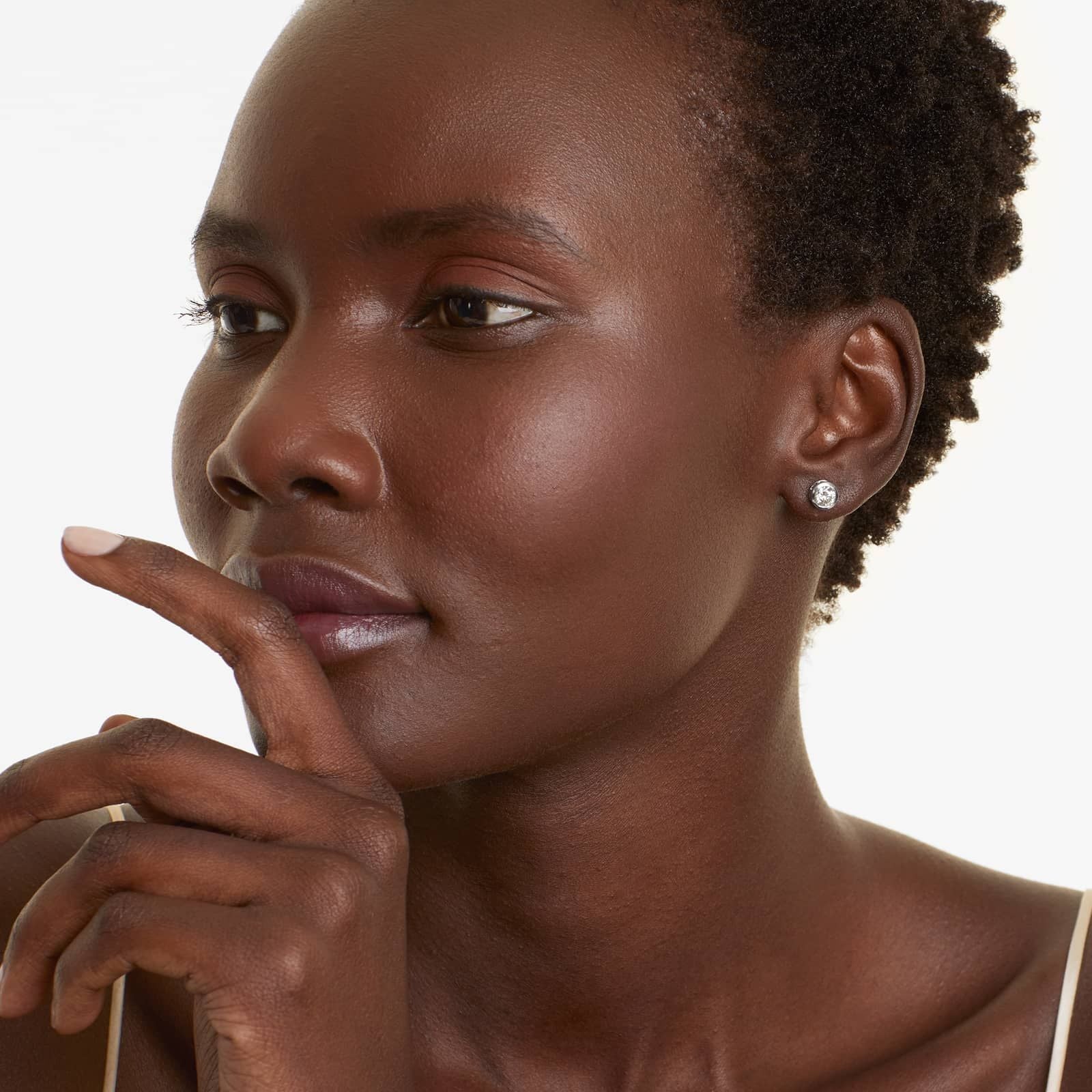 Round Lab Grown Diamond Bezel Set Stud Earrings, EF Color, VS Clarity, IGI Certified