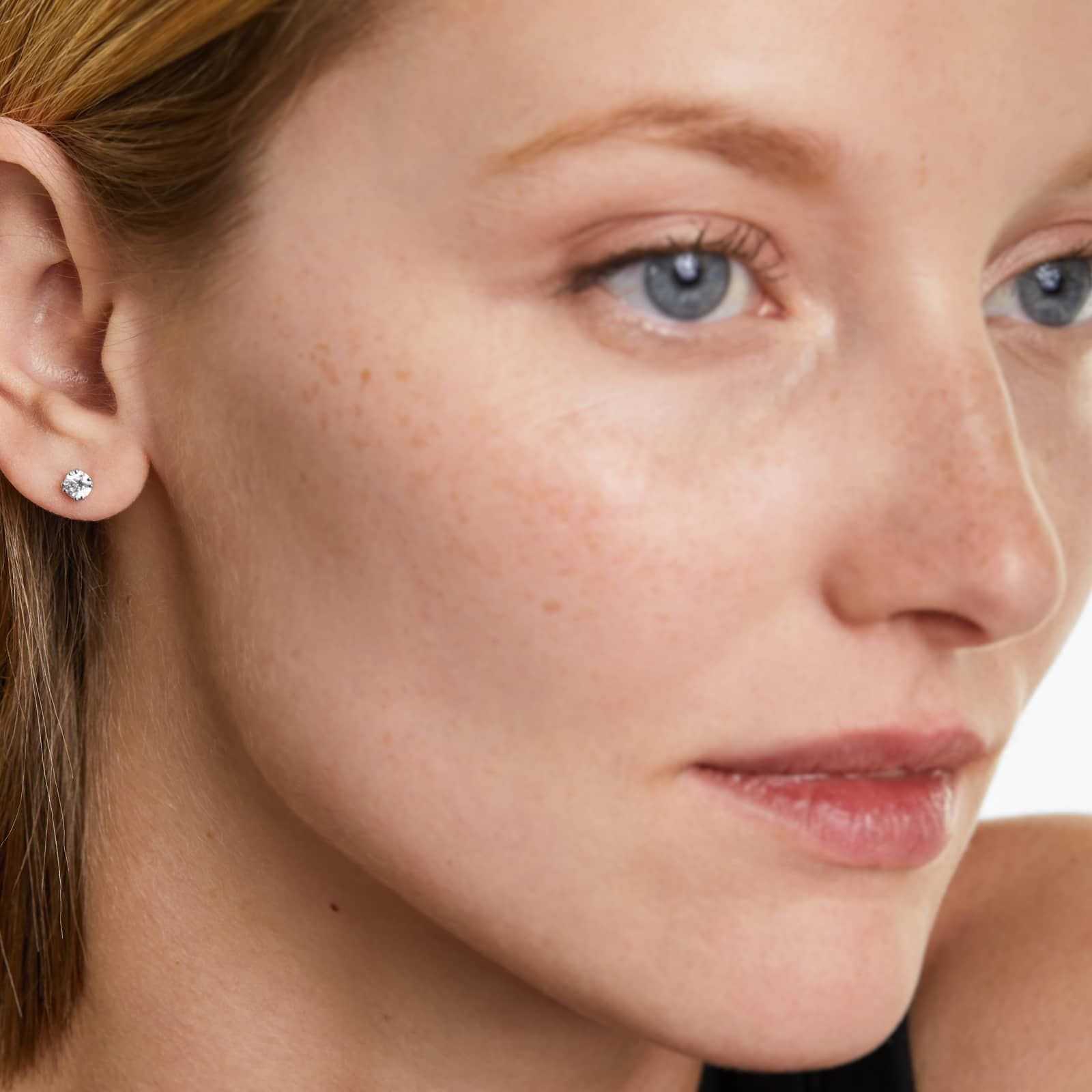 Pair Of Double Prong Lab Diamond Stud Earrings