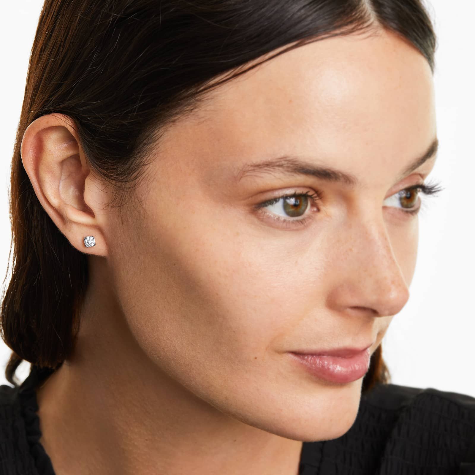 Pair Of Double Prong Lab Diamond Stud Earrings