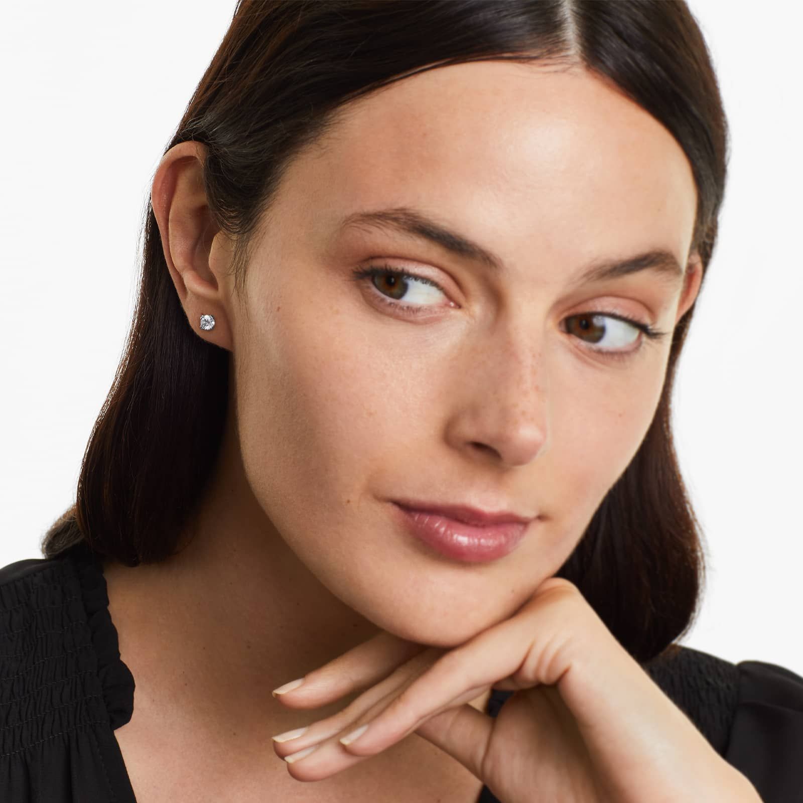 Pair Of Double Prong Lab Diamond Stud Earrings