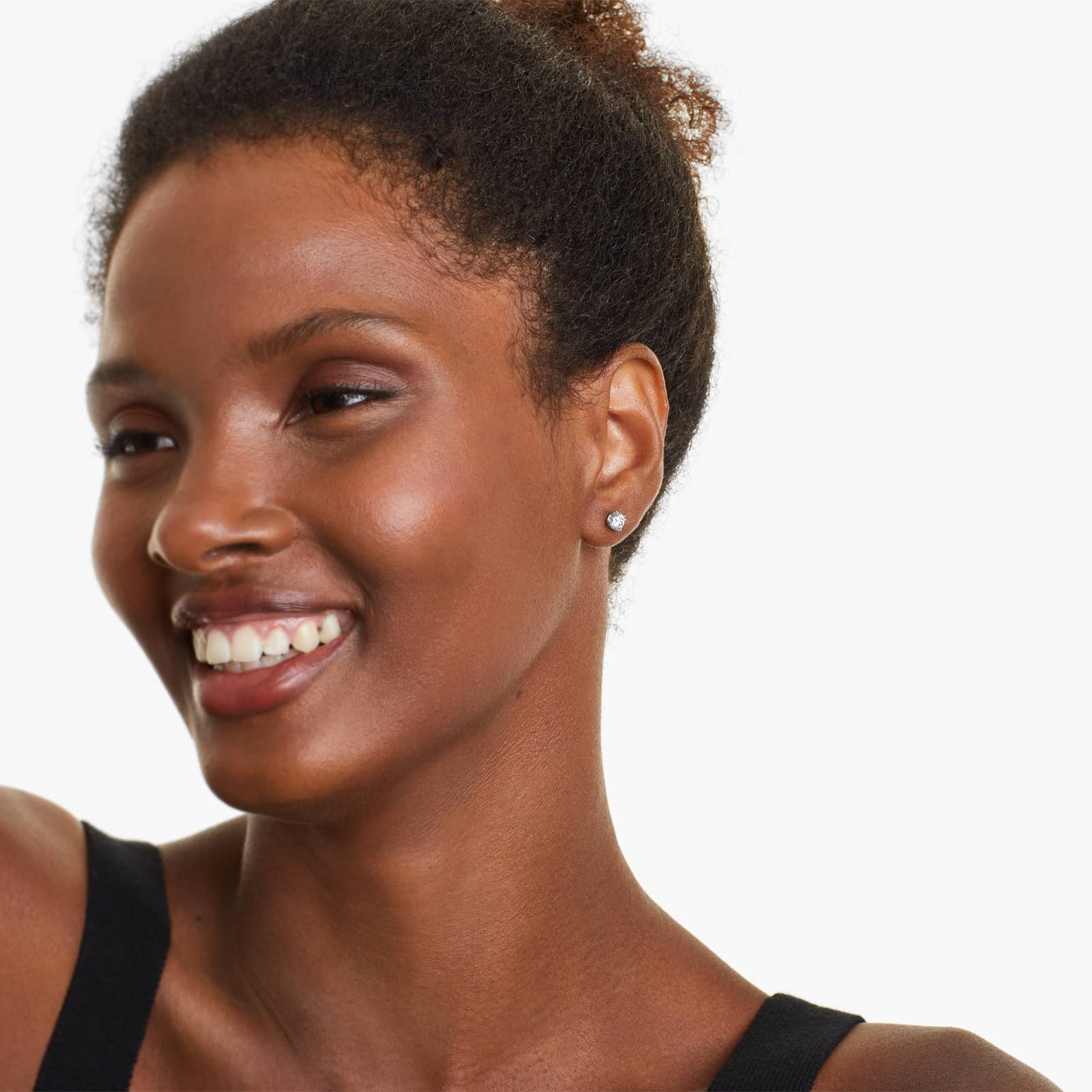 Pair Of Double Prong Lab Diamond Stud Earrings