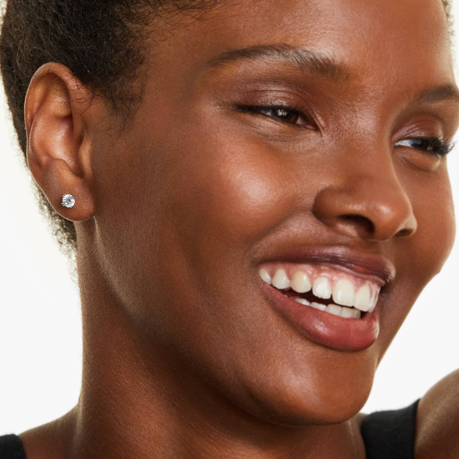 Pair Of Double Prong Lab Diamond Stud Earrings