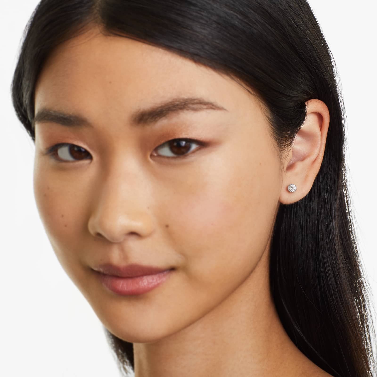 Round Lab Grown Diamond Milgrain Bezel Set Stud Earrings, EF Color, VS Clarity, IGI Certified