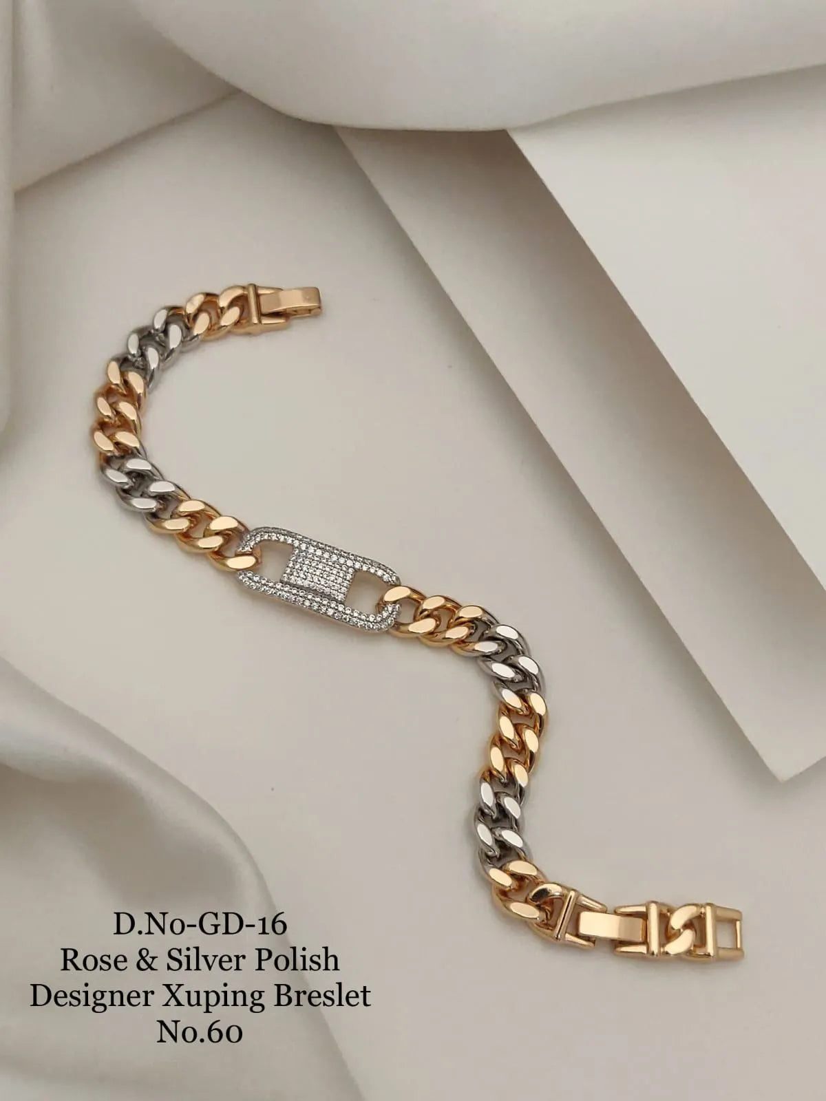 Rose Gold & Silver Polish Designer Xuping Bracelet