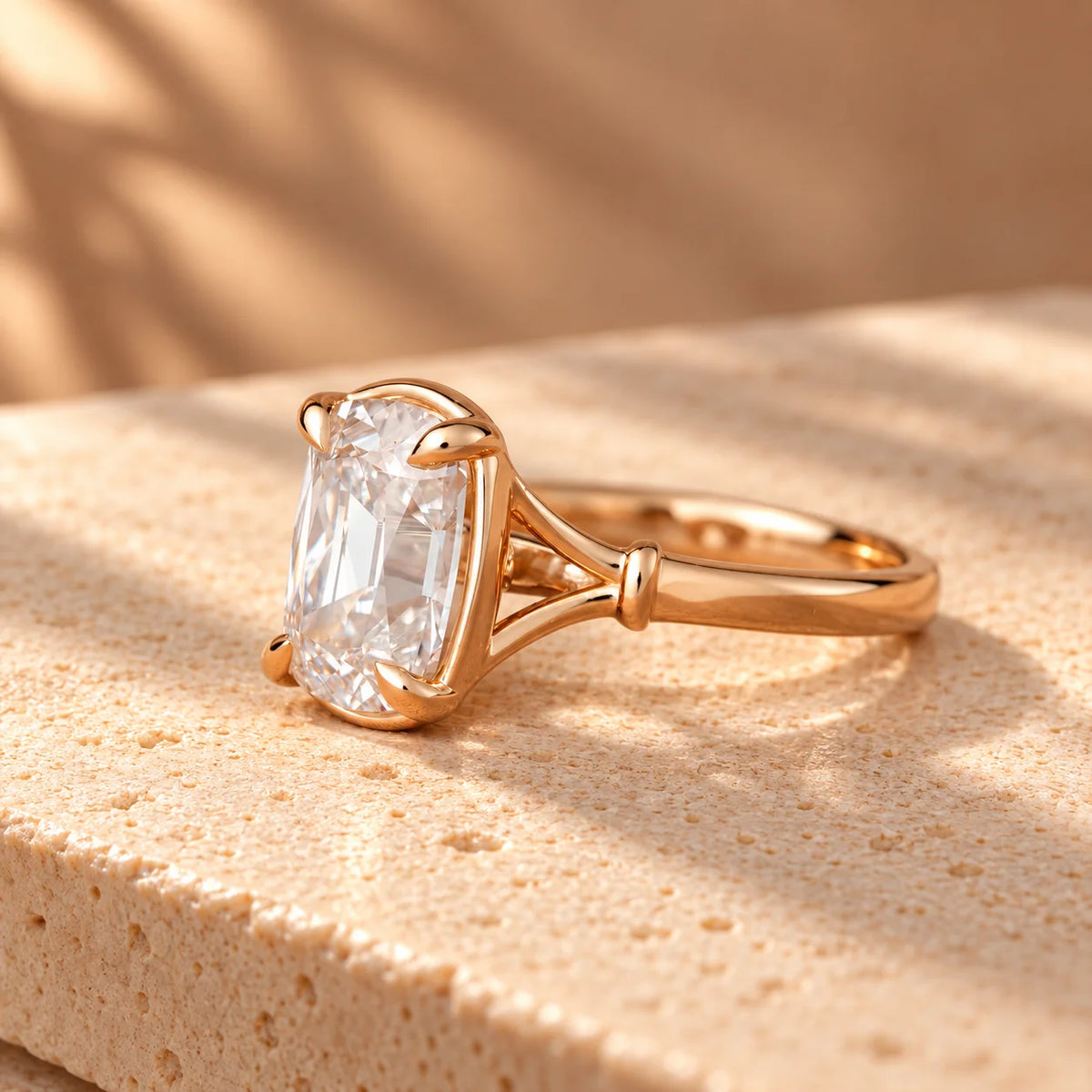 Common :: IGI certified 3ct Old Mine Cushion solitaire engagement ring