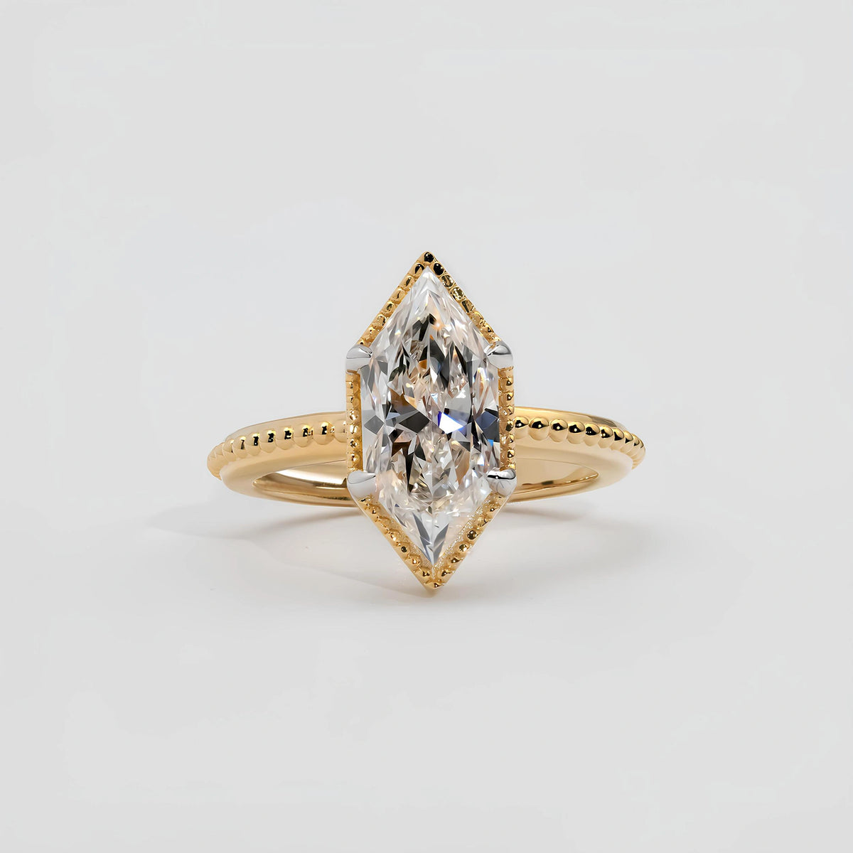 Common :: Unii Jewels 3ct Dutch Marquise lab grown diamond solitaire engagement ring