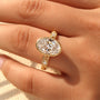 Common :: 3CT Oval diamond ring with mixed shape accent diamonds