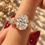 Common :: Botanical Oval and Pear lab grown diamond engagement ring