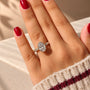 Common :: 3CT Oval lab grown diamond vintage engagement ring