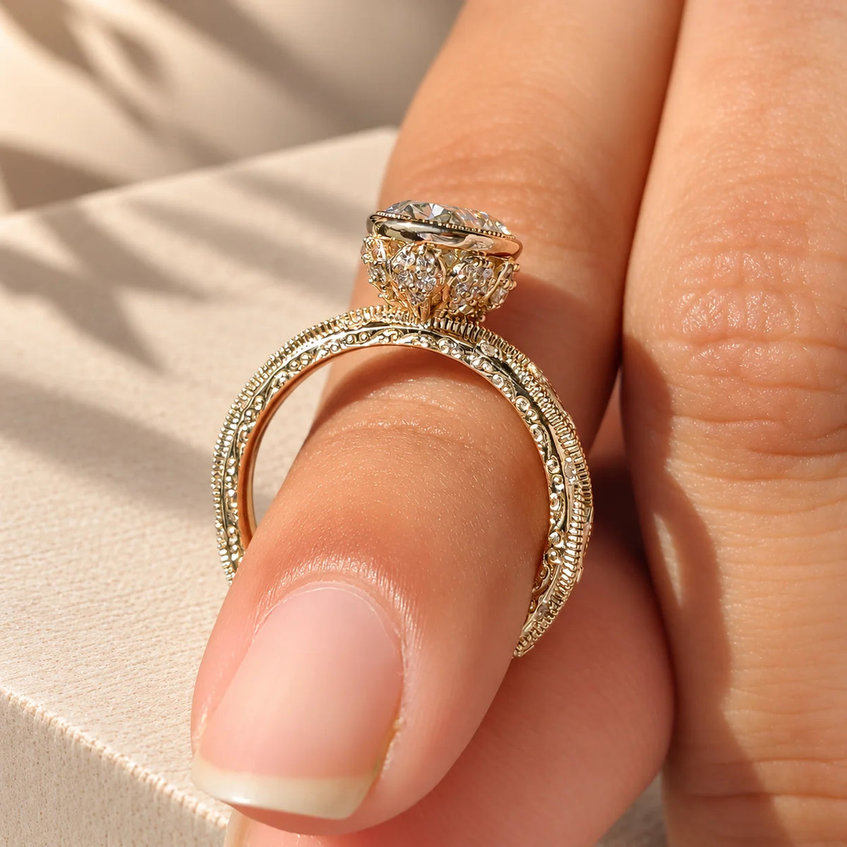 Common :: Excellent cut 3CT Oval lab grown diamond ring