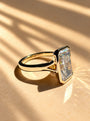 Common :: Modern 3.00CT radiant diamond ring featuring a minimalist 2MM band