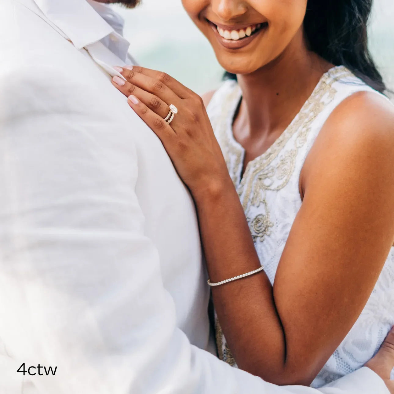 Round Lab Grown Diamond 4 Prong Tennis Bracelet, EF Color, VS clarity, IGI Certified