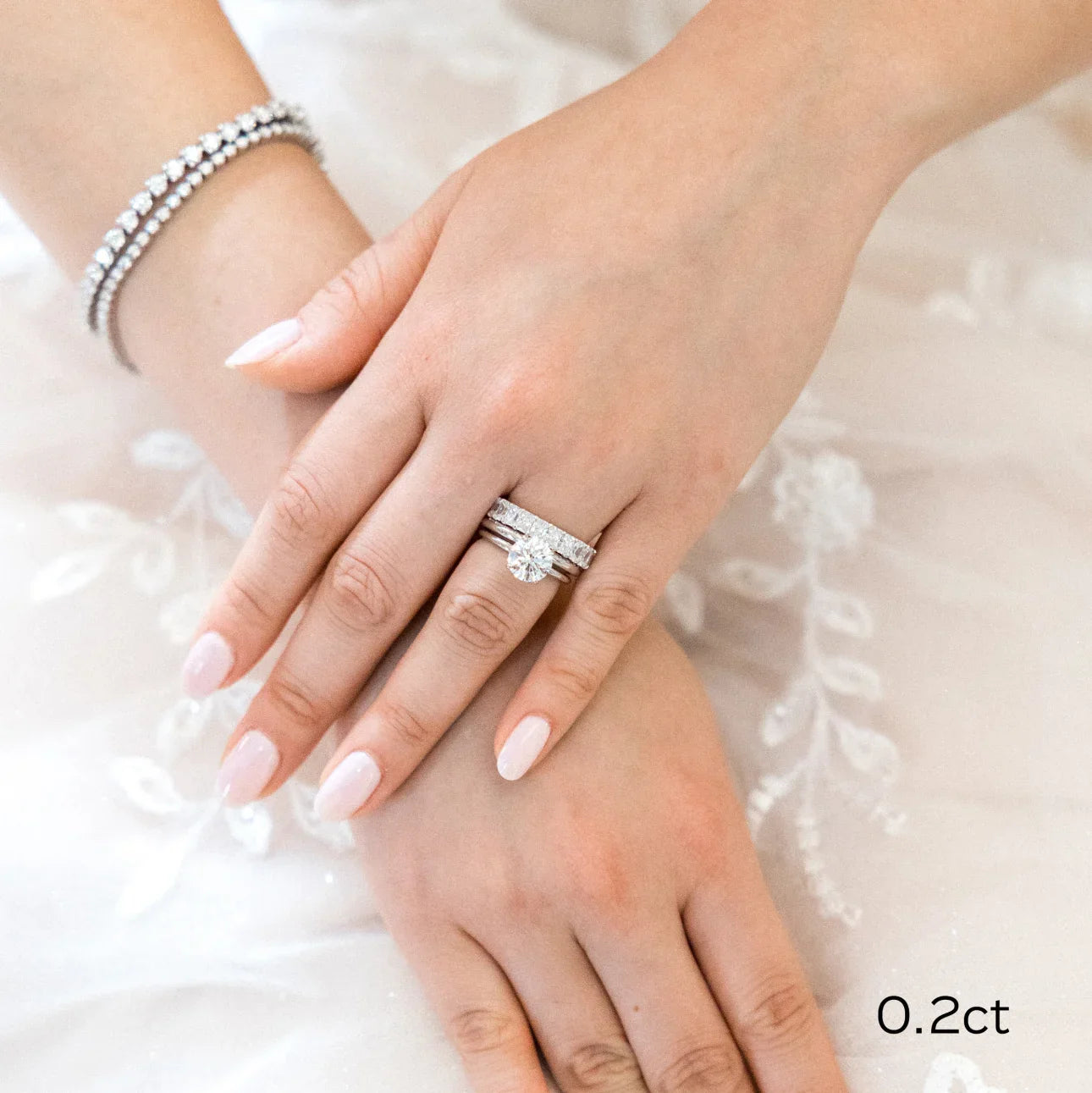 Radiant Lab Grown Diamond Eternity band, EF Color, VS Clarity - IGI Certificate