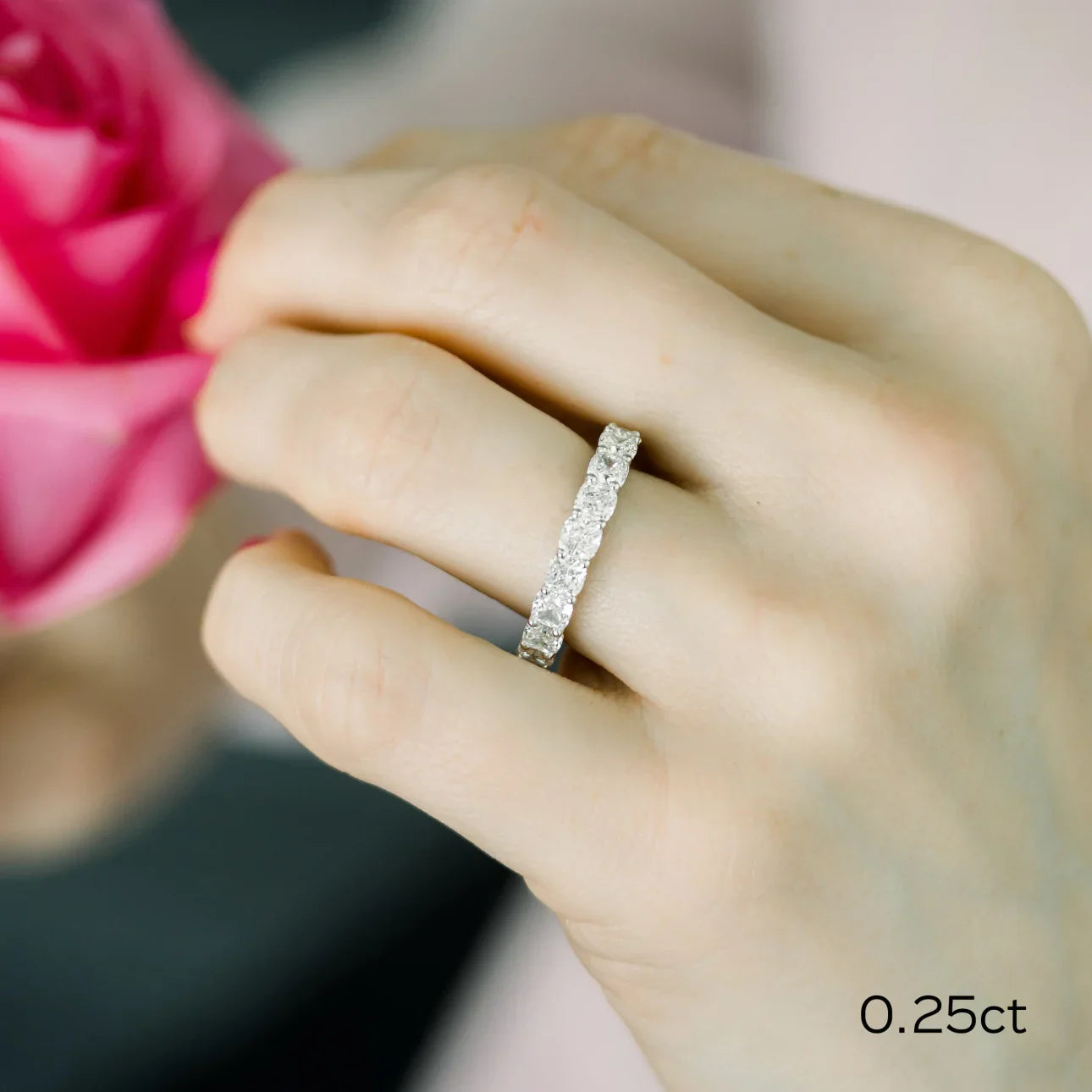 Cushion Lab Grown Diamond Eternity  Band, EF Color, VS Clarity, IGI Certified