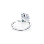 Common :: IGI certified 3.51ct round diamond pave ring in gold detailed shot