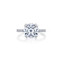 Common :: Jasmira 3.51ct round pave lab grown diamond engagement ring IGI certified close up view