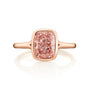 Common :: Esmorin 2.51ct pink cushion bezel lab grown diamond engagement ring IGI certified