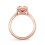 Common :: fancy pink cushion diamond bezel ring IGI certified minimalist engagement ring