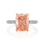 Common :: Zoravella 4.53ct pink cushion pave lab grown diamond engagement ring IGI certified