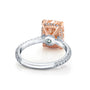 Common :: premium 4.53ct pink diamond engagement ring cushion cut pavé band