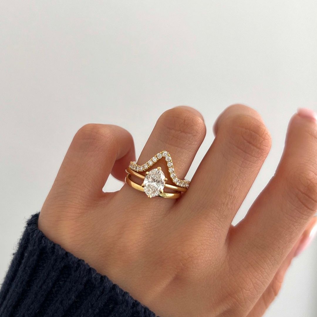 1.10ct Oval Lab Grown Diamond Engagement Ring | 6 Claw Solitaire | IGI Certified