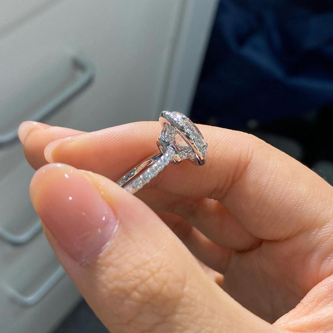 Oval 4.70tcw Lab Diamond Halo Pave Ring | IGI Certified | DEF VVS–VS